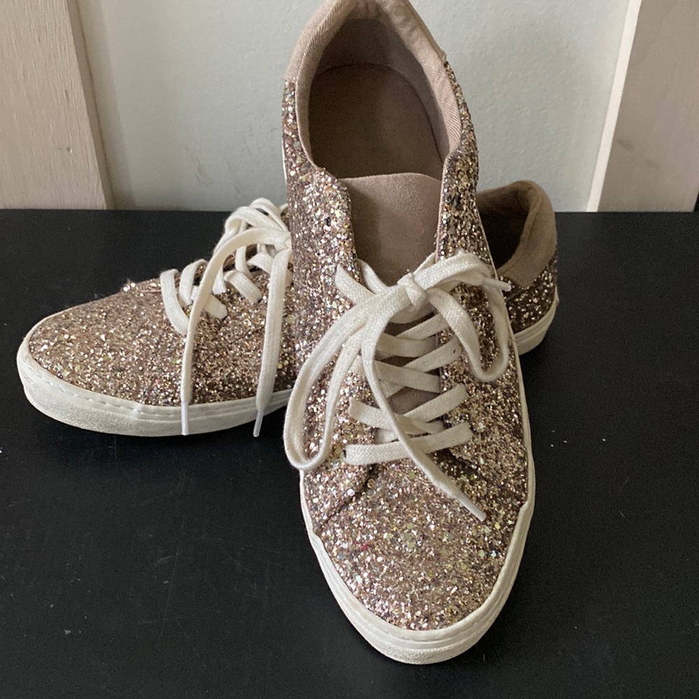 Fun rose gold sneakers